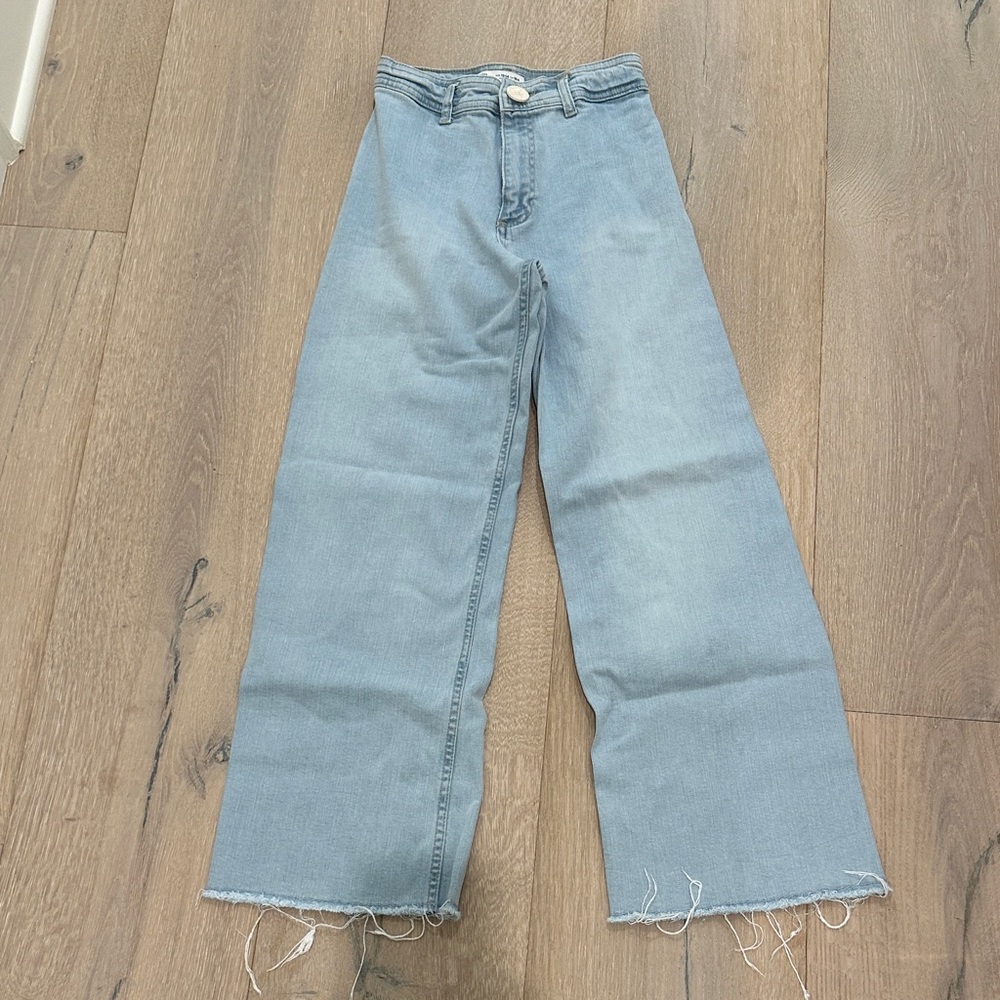 Zara Sky Blue Wide-Leg Girl’s Jeans